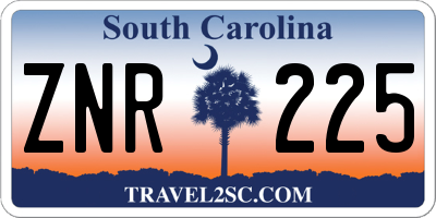 SC license plate ZNR225