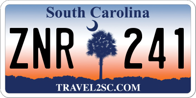 SC license plate ZNR241