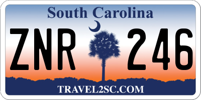 SC license plate ZNR246