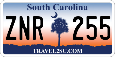SC license plate ZNR255