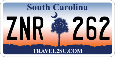 SC license plate ZNR262