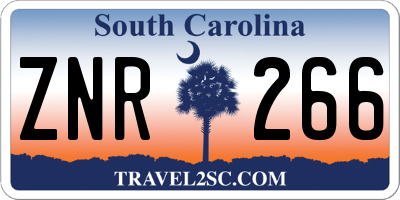 SC license plate ZNR266