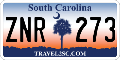 SC license plate ZNR273