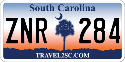 SC license plate ZNR284
