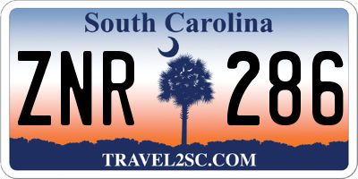 SC license plate ZNR286