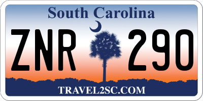 SC license plate ZNR290
