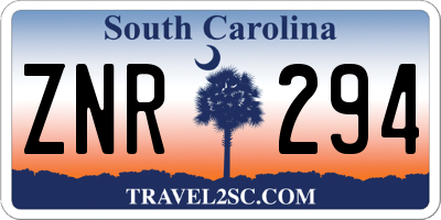 SC license plate ZNR294