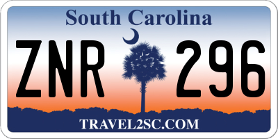 SC license plate ZNR296