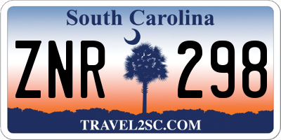 SC license plate ZNR298