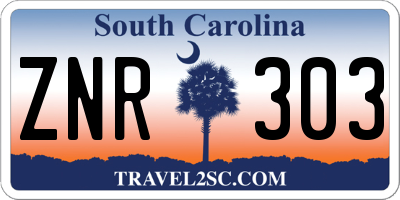 SC license plate ZNR303