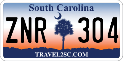 SC license plate ZNR304
