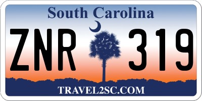 SC license plate ZNR319