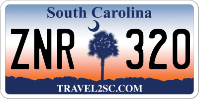 SC license plate ZNR320