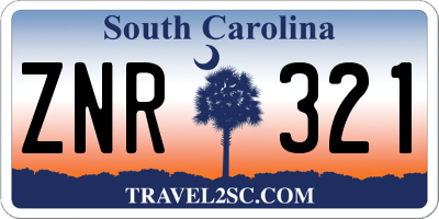 SC license plate ZNR321