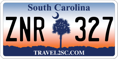 SC license plate ZNR327