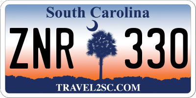 SC license plate ZNR330