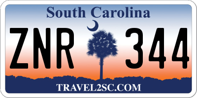 SC license plate ZNR344