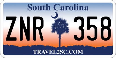 SC license plate ZNR358