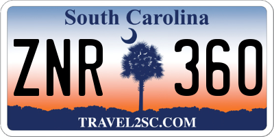 SC license plate ZNR360
