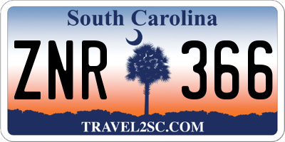 SC license plate ZNR366