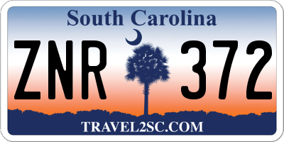 SC license plate ZNR372