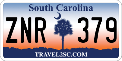 SC license plate ZNR379