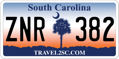 SC license plate ZNR382