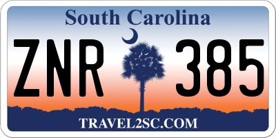 SC license plate ZNR385