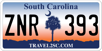 SC license plate ZNR393