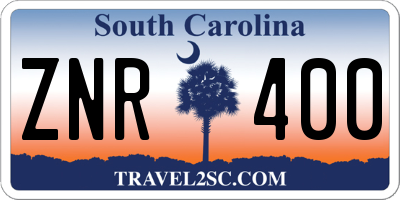SC license plate ZNR400