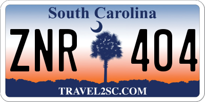 SC license plate ZNR404