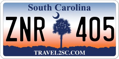 SC license plate ZNR405