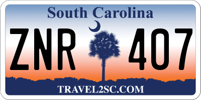 SC license plate ZNR407