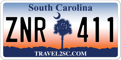 SC license plate ZNR411