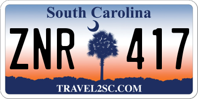 SC license plate ZNR417