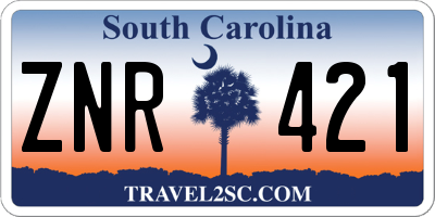 SC license plate ZNR421