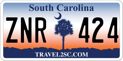 SC license plate ZNR424