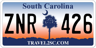 SC license plate ZNR426