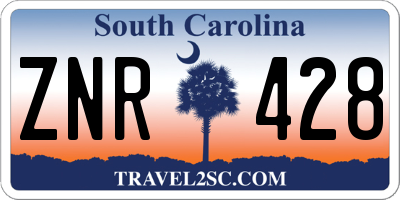 SC license plate ZNR428