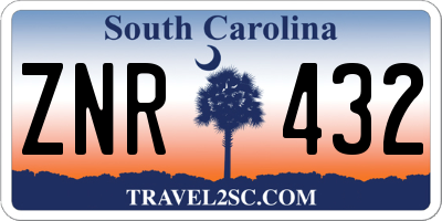 SC license plate ZNR432