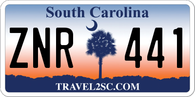 SC license plate ZNR441