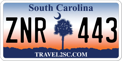 SC license plate ZNR443