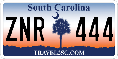 SC license plate ZNR444