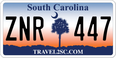 SC license plate ZNR447