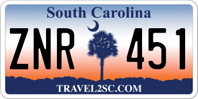 SC license plate ZNR451