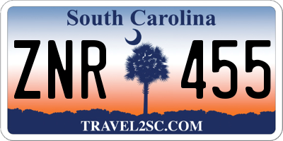 SC license plate ZNR455