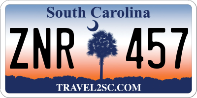 SC license plate ZNR457