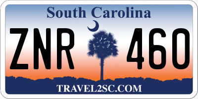 SC license plate ZNR460