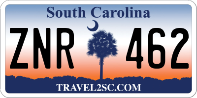 SC license plate ZNR462