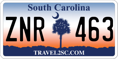 SC license plate ZNR463